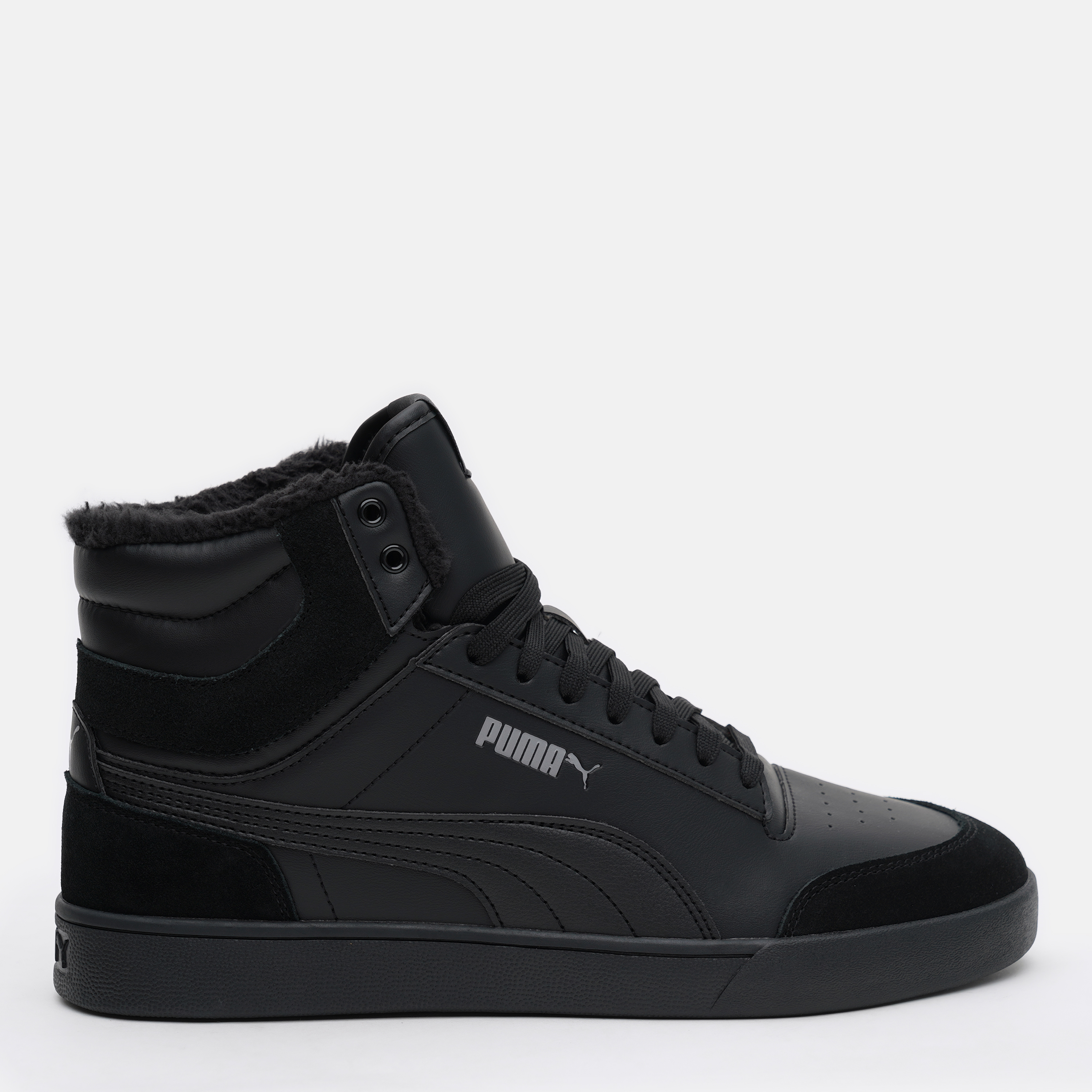 Акція на Чоловічі зимові черевики Puma Shuffle Mid Fur 38760901 42 (8) 27 см Black-Steel Gray від Rozetka