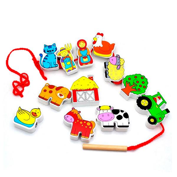 

Деревянная шнуровка Viga Toys Ферма (59548)