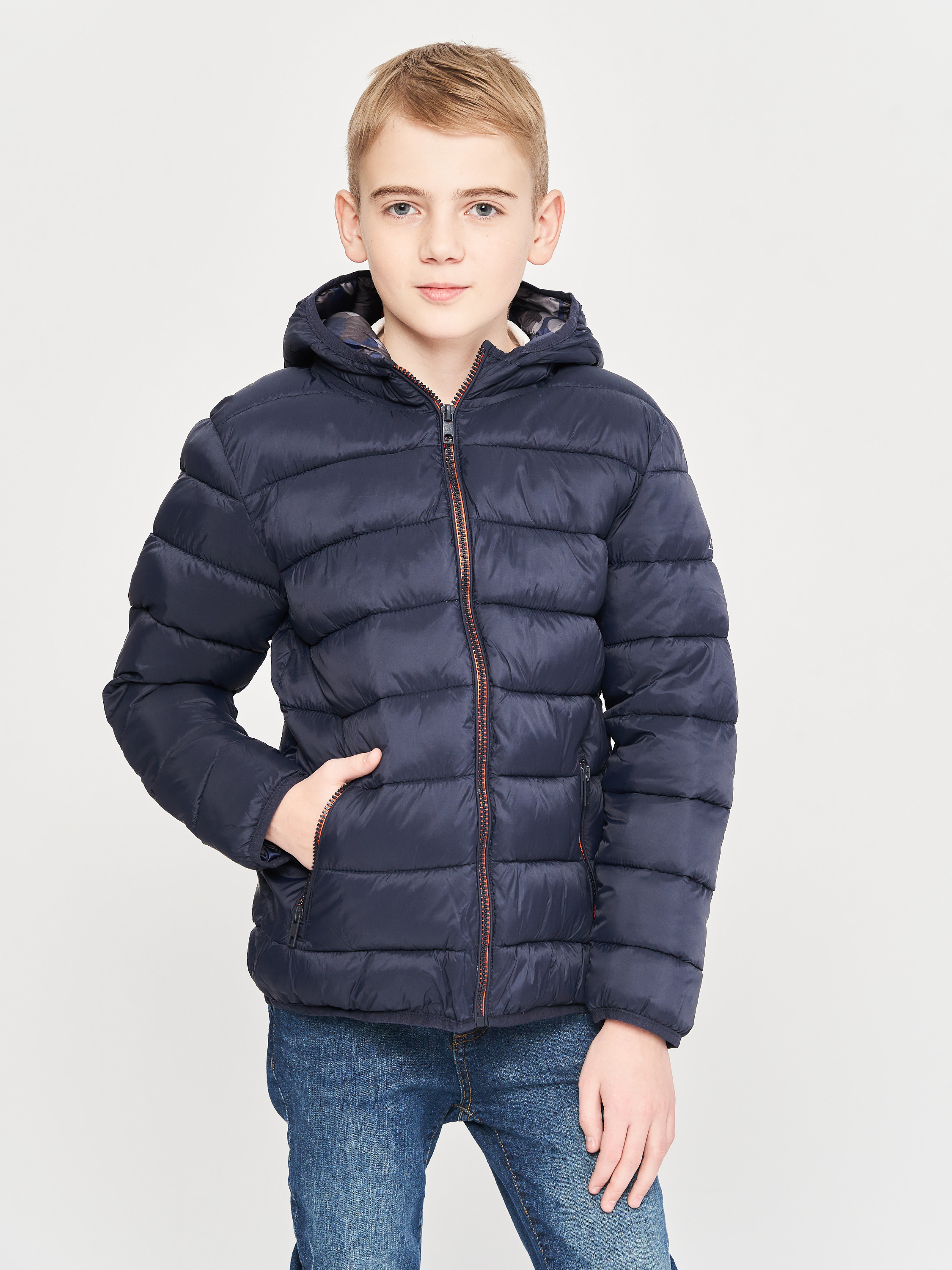 Акція на Дитяча демісезонна куртка для хлопчика Minoti 11COAT 1 37364KID 80-86 см Темно-синя від Rozetka