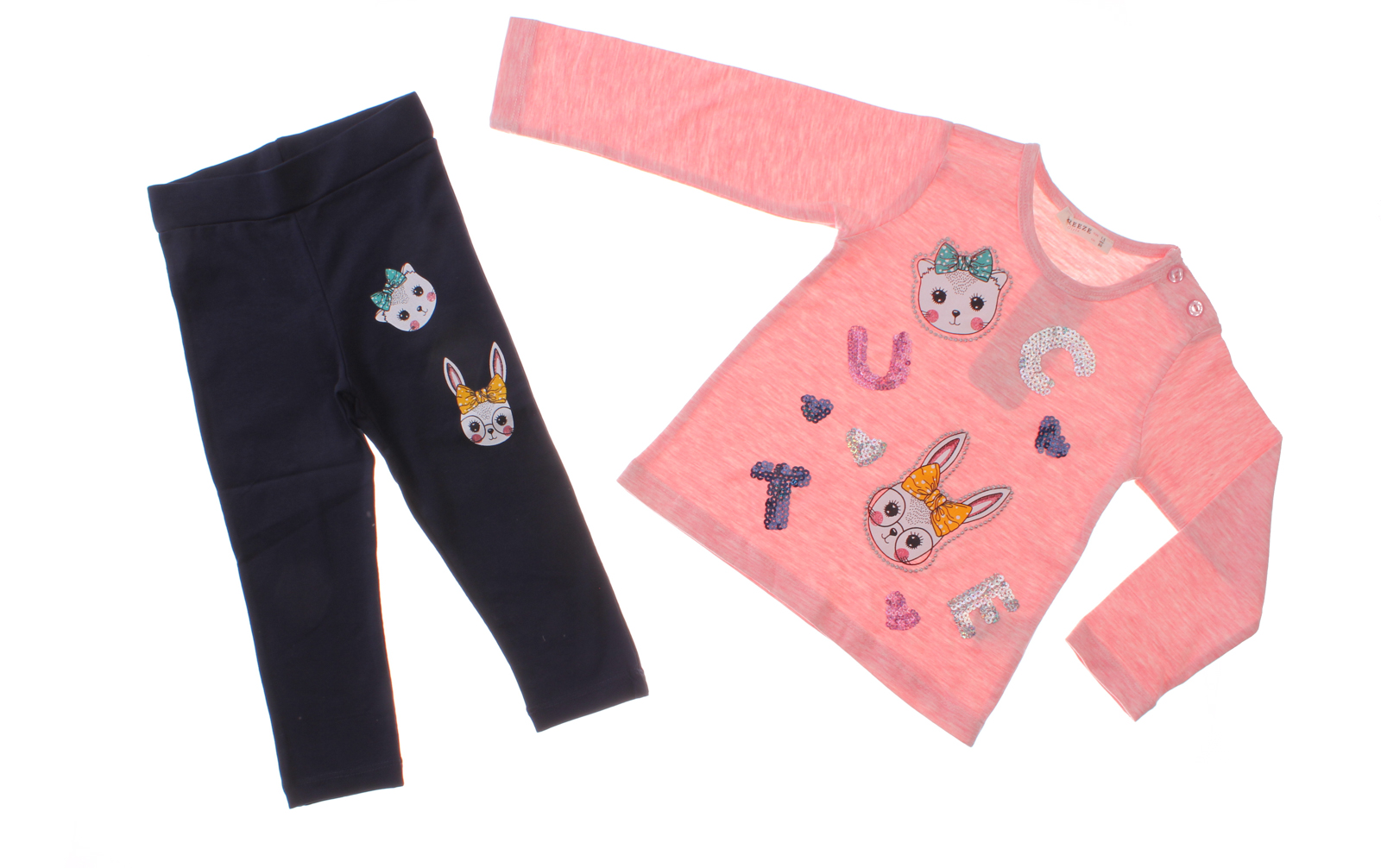 

Футболка с длинным рукавом + Лосины Breeze Персиковый 92 см 11788 (464984)