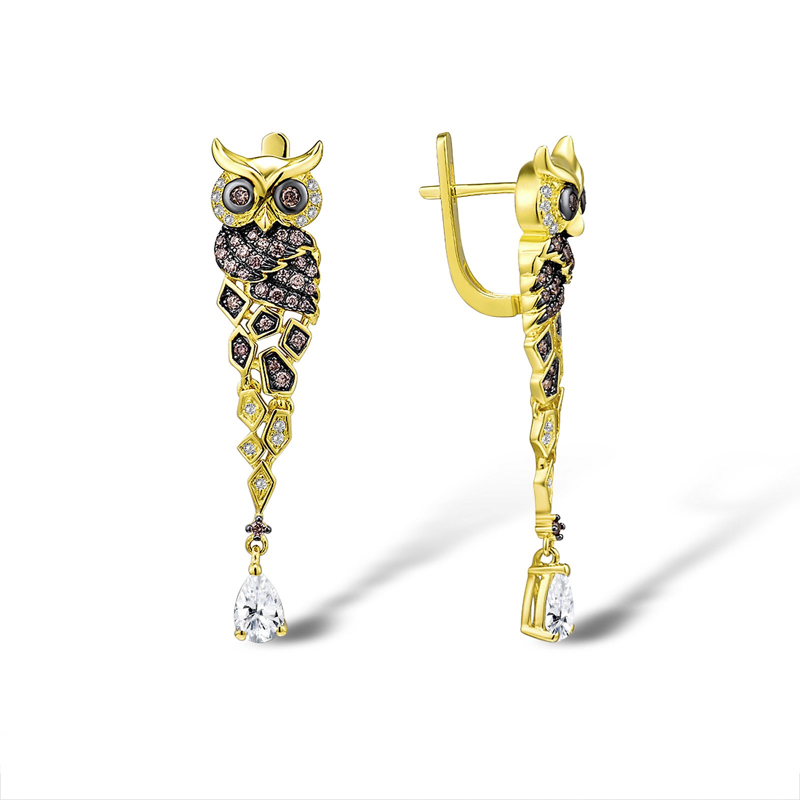 

Серьги из серебра с куб. циркониями и альпинитами 1738540