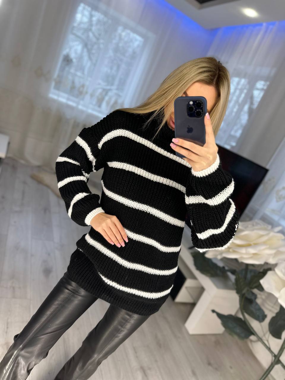 Fashions • Свитер женскии под горло Агния Fashions 44-54 черный (8147 ...