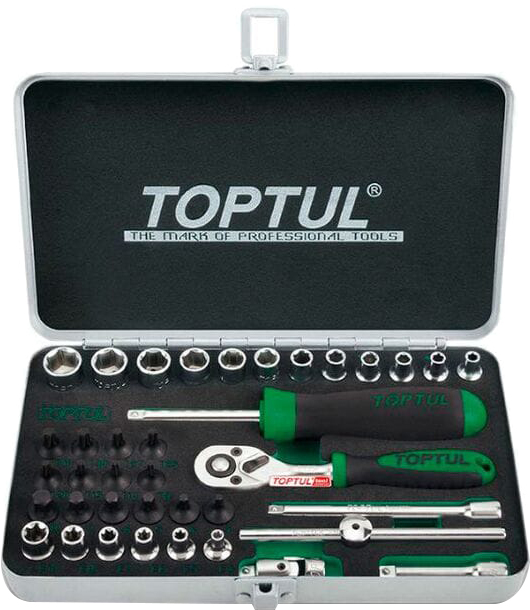 Набор инструмента Toptul 1/4" 38 предметов (GCAD3801) – фото, отзывы ...
