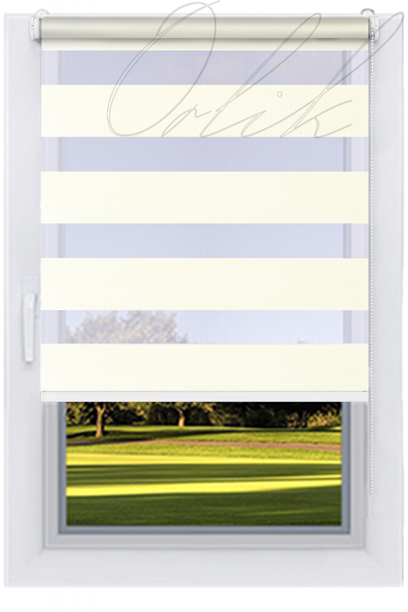 

Ролета тканевая DECOLUX Беж 195х250 BAHAMA-2701 День-Ночь вал 25 белый