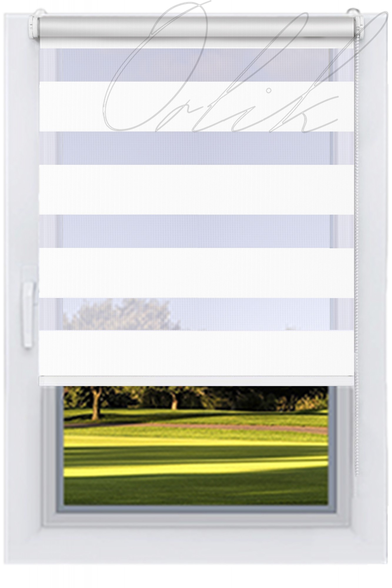 

Ролета тканевая DECOLUX белая 70х200 BAHAMA-2700 День-Ночь вал 25 белый