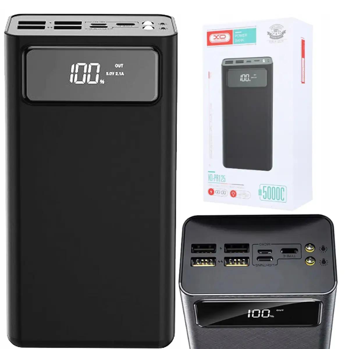 Повербанк Power Bank с фонариком УМБ XO 50000mAh мощный аккумулятор  портативное зарядное устройство 22.5Вт Digital display (3 input 4 output)  Black – фото, отзывы, характеристики в интернет-магазине ROZETKA от  продавца: LikePrix |