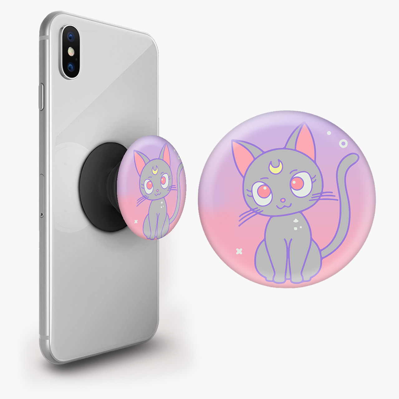 Попсокет (Popsockets) держатель для смартфона Луна Кошки Сейлор Мун (anime  Sailor Moon Cats) (8754-2920-BK) Черный – фото, отзывы, характеристики в  интернет-магазине ROZETKA от продавца: Creativen | Купить в Украине: Киеве,  Харькове, Днепре,