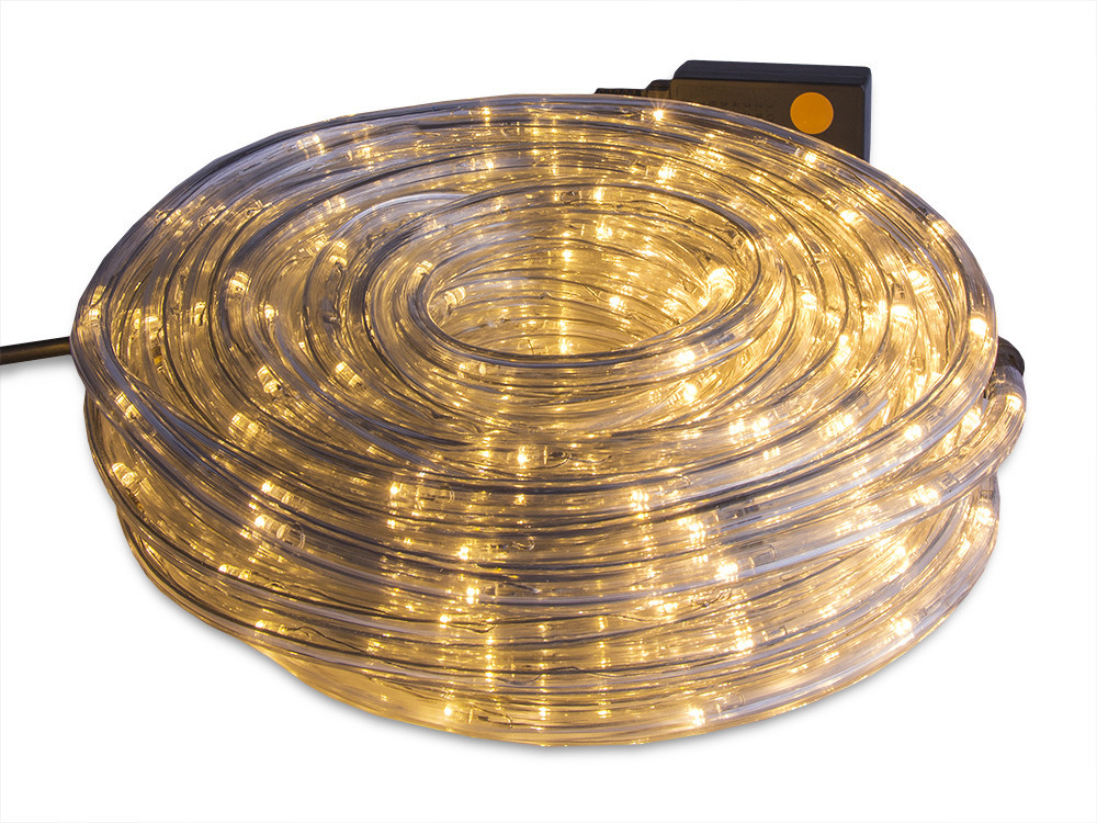 

Дюрлайт светодиодная гирлянда шланг LTL 180Led 10метров внешний - уличный - теплый Wharm White с Искрой w10m180lz gold