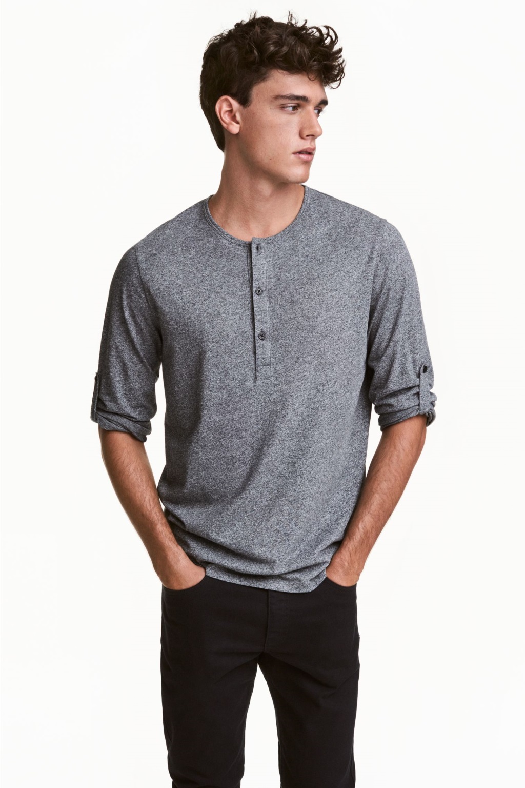 

Лонгслив H&M 04126204 S Серый меланж