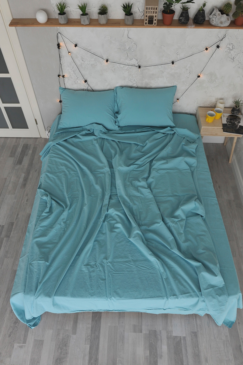 

Комплект постельного белья SoundSleep Stonewash Purist Blue Ранфорс 200х220 см