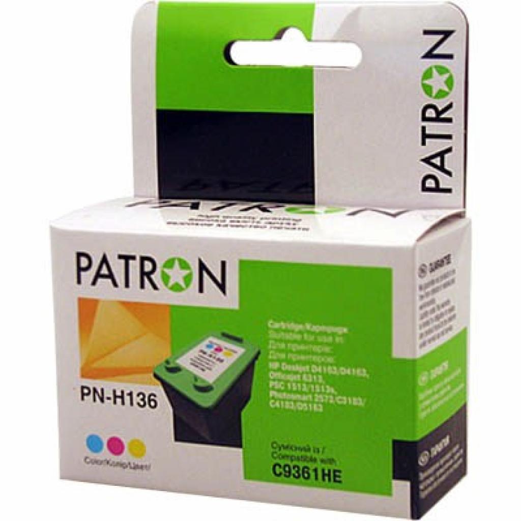 Картридж PATRON для HP PN-H136 COLOUR (C9361HE) (CI-HP-C9361HE-C-PN ...