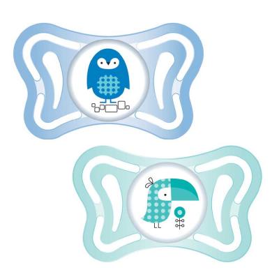 

Пустышка Chicco Physio Light силиконовая 2-6 мес 2 шт голубая (71031.21)