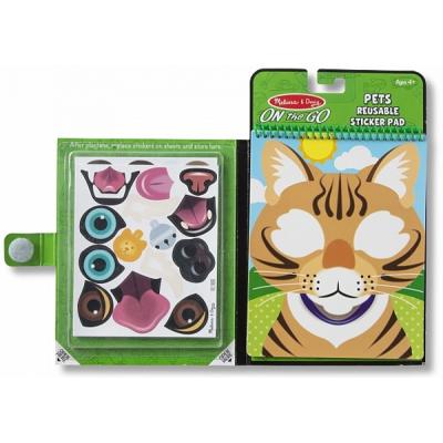 

Набор для творчества Melissa&Doug Блокнот с многоразовыми наклейками Домашние животные (MD30512)