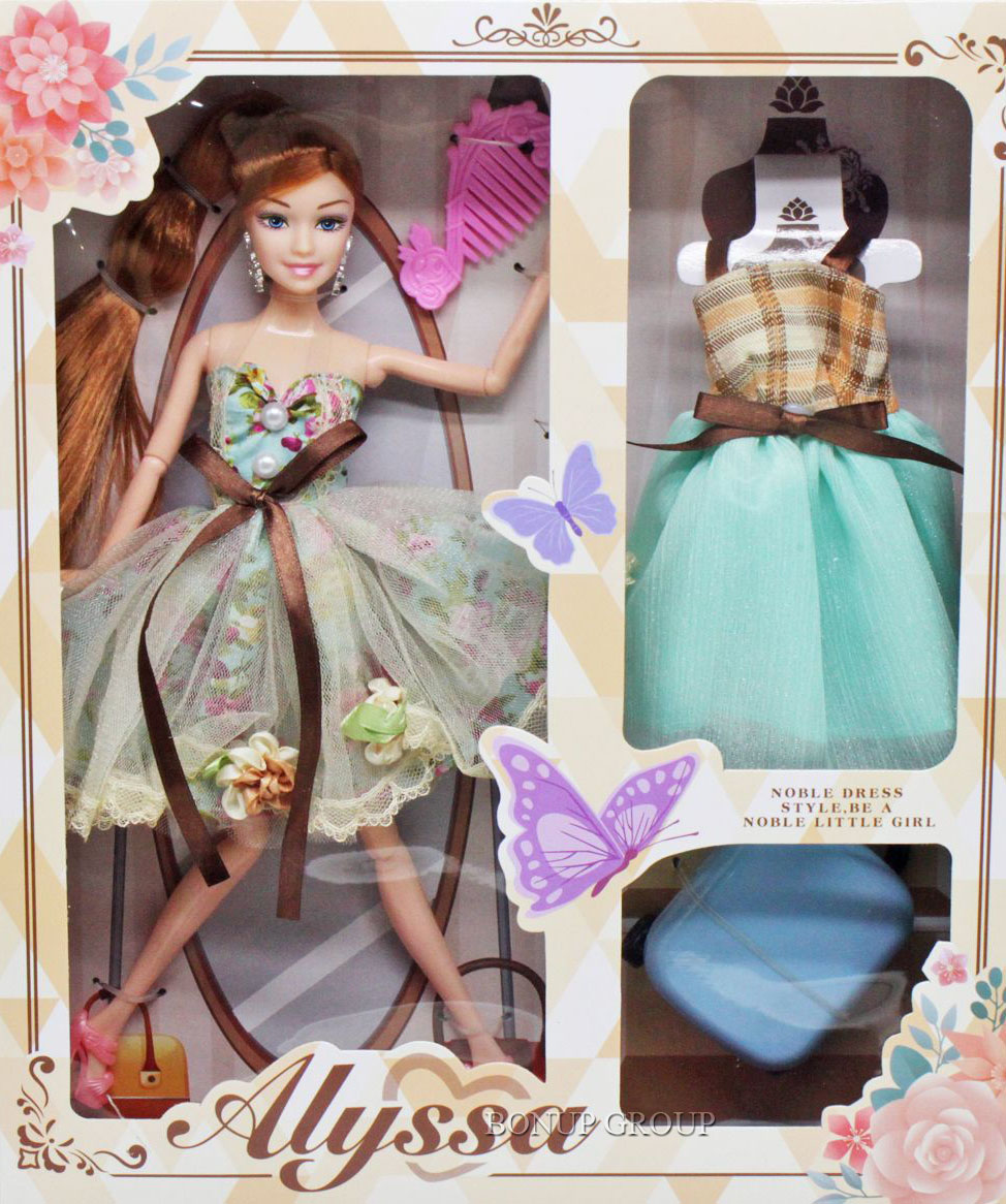 Кукла рыжая ALYSSA с нарядами M.Toys шарнирная с подвижными руками ...