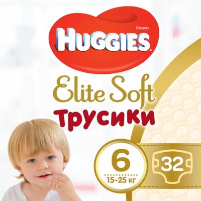 

Подгузник Huggies Elite Soft Pants XXL 6 (15-25 кг) Mega 32 шт (5029053548364)
