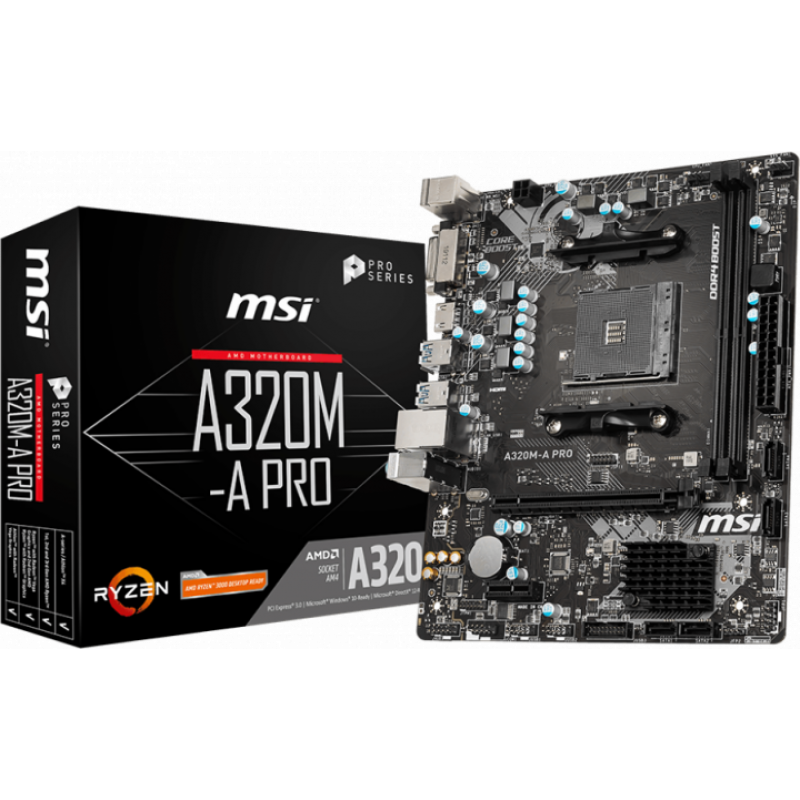 

Материнская плата MSI A320M_A Pro (sAM4, AMD A320, PCI_Ex16)