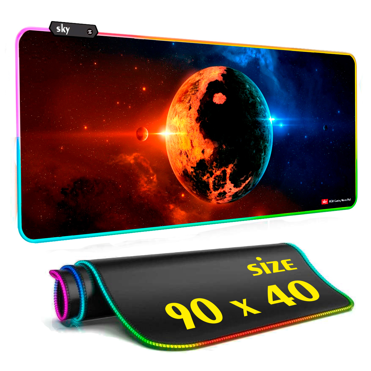 Геймерский коврик для мышки SKY (GMS-WT 9040/193) Planets / RGB ...