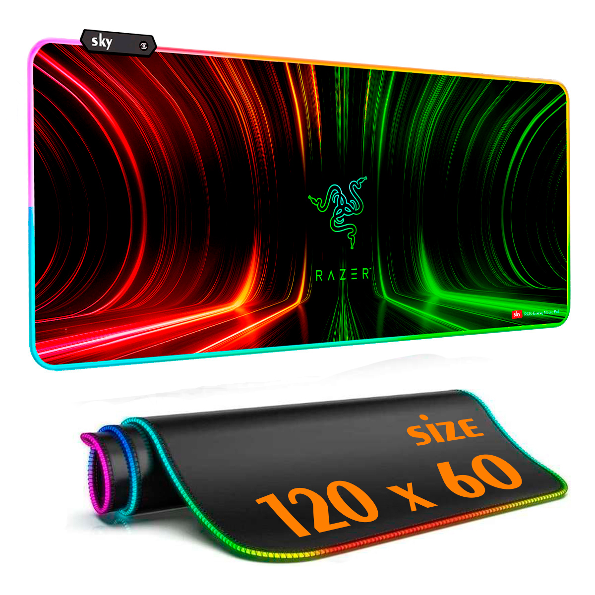 Геймерский коврик для мышки SKY (GMS-WT 12060/120) RAZER / RGB ...