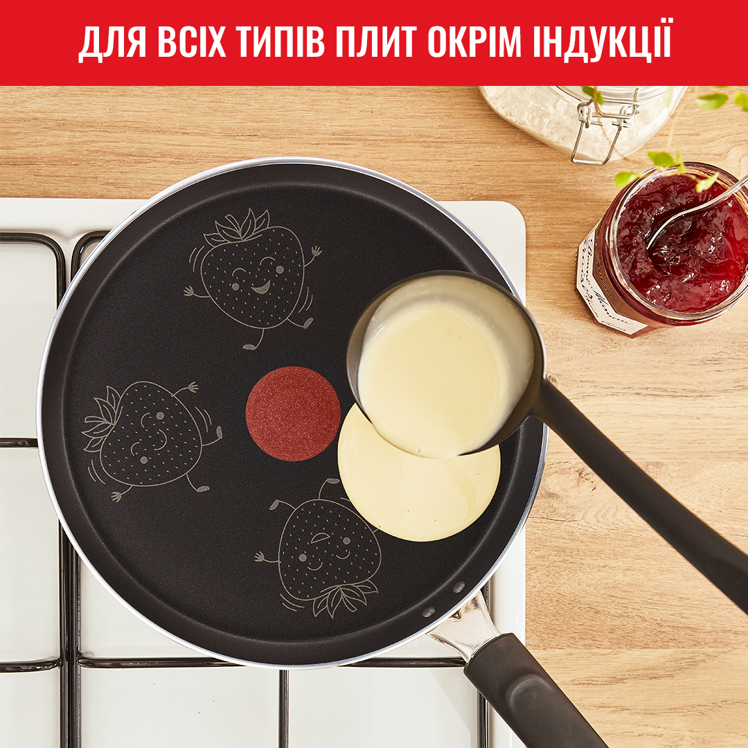 Сковорода для блинов Tefal с лопаткой Fruits клубника 28 см (B4391102) –  фото, отзывы, характеристики в интернет-магазине ROZETKA | Купить в  Украине: Киеве, Харькове, Днепре, Одессе, Запорожье, Львове