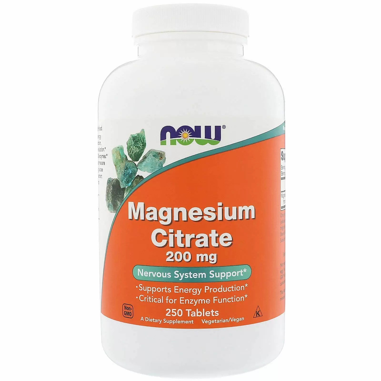 Цитрат магния NOW Foods (Magnesium Citrate) 200 мг 250 таблеток ...