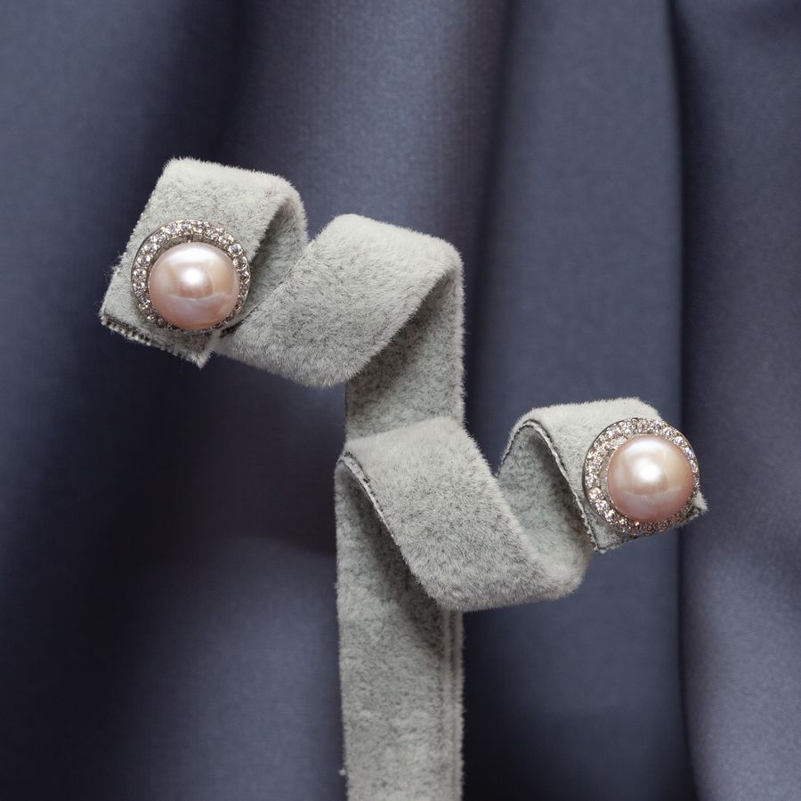 

Серьги с натуральным жемчугом Pearl s Black 13