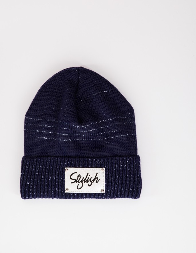 

Дитяча зимова шапка Жасмін синій 48-52 см. Alex