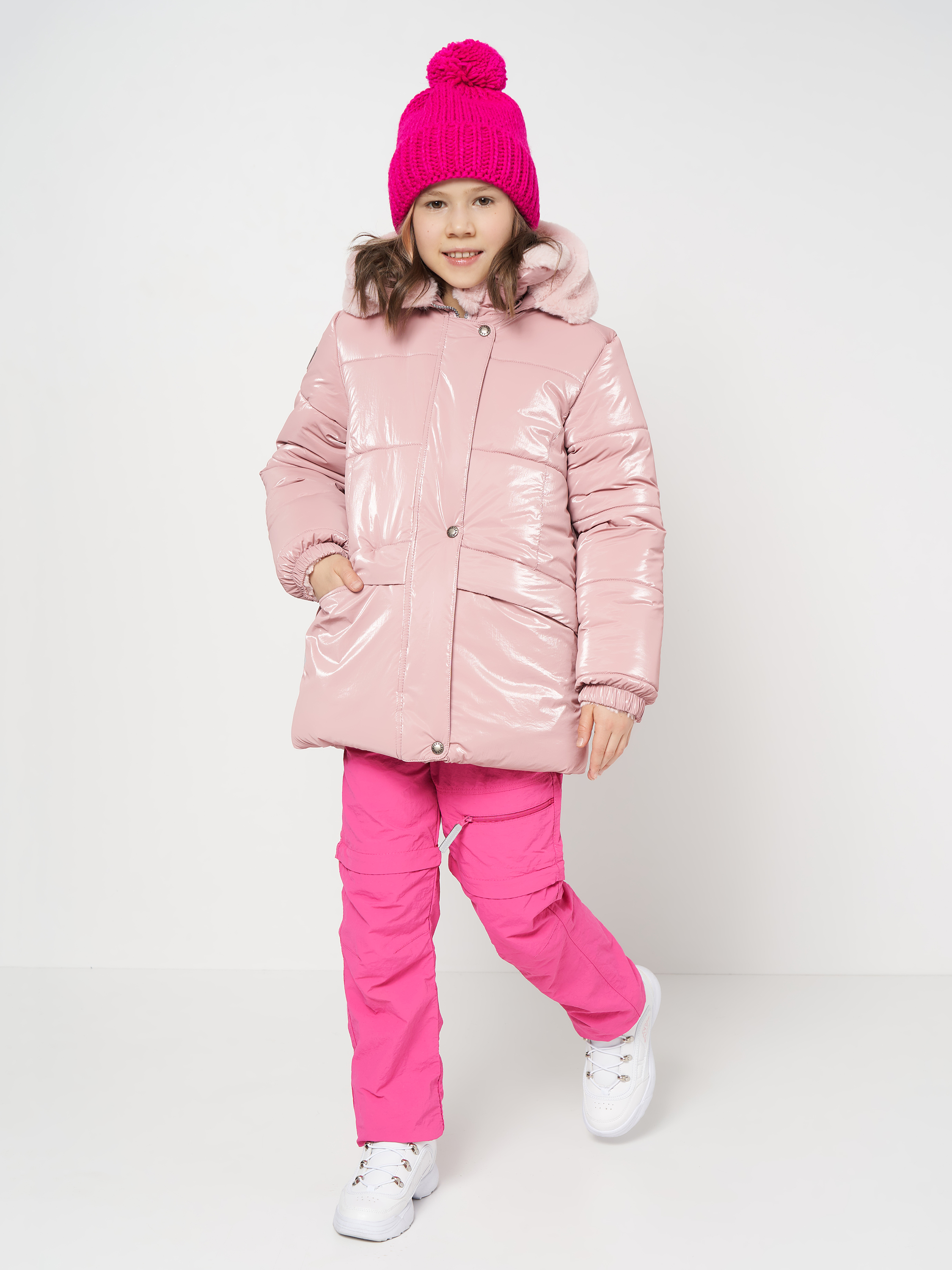 Акція на Дитяча зимова куртка для дівчинки Lenne Fria 22328/2300 104 см Рожева від Rozetka