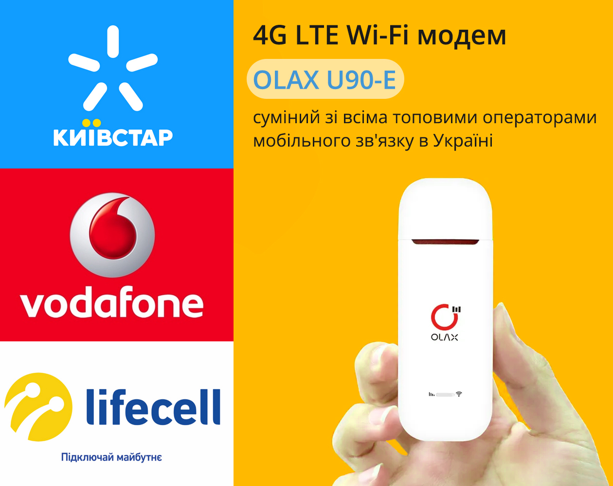 LTE/4G/3G мобильный интернет USB WiFi модем-роутер OLAX U90-E и TS9 ...