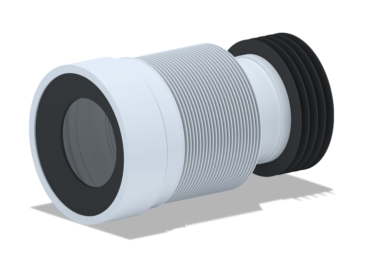 Удлинитель гибкий для унитаза ANI-plast K828 выпуск O110 мм (230-530 мм ...