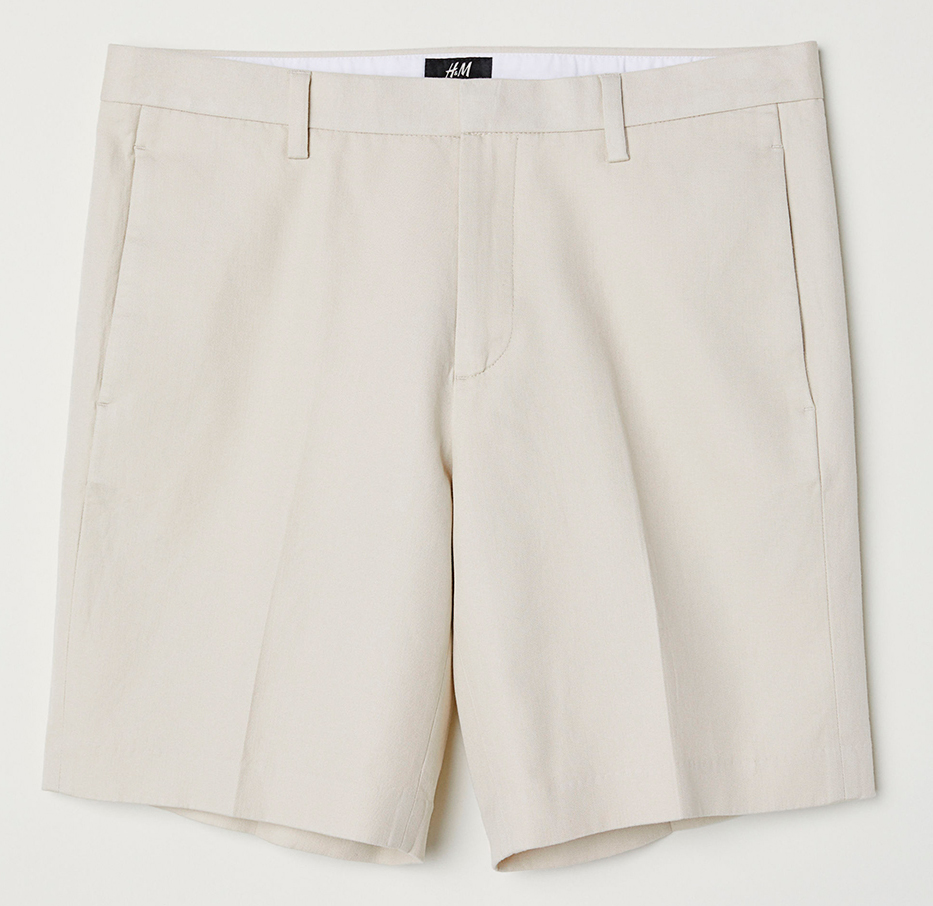 

Шорты H&M 6117307RP3 50 Светло-бежевые