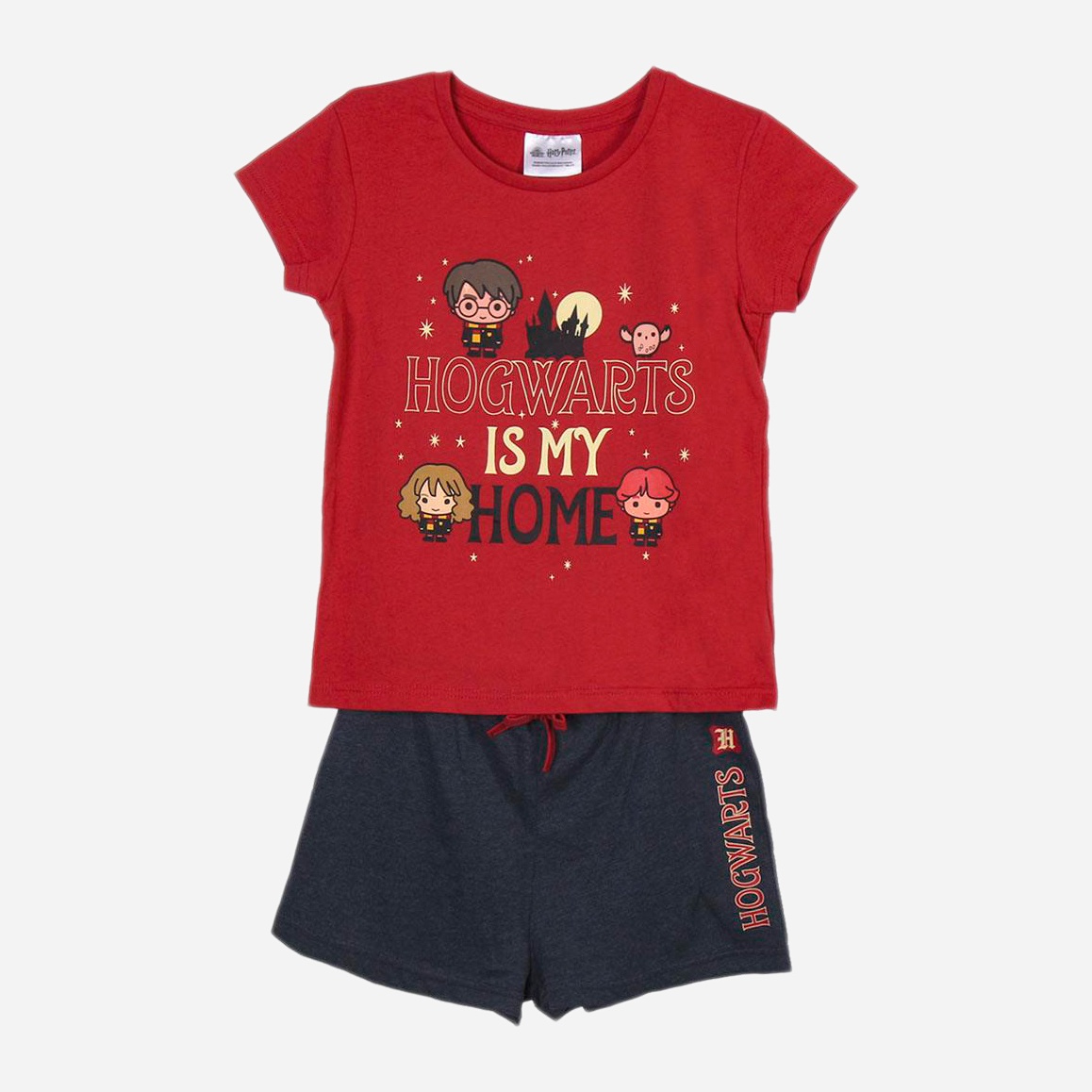 Акция на Піжама літня дитяча (футболка + шорти) Disney 2200009098 110-116 см Темно-Червона от Rozetka