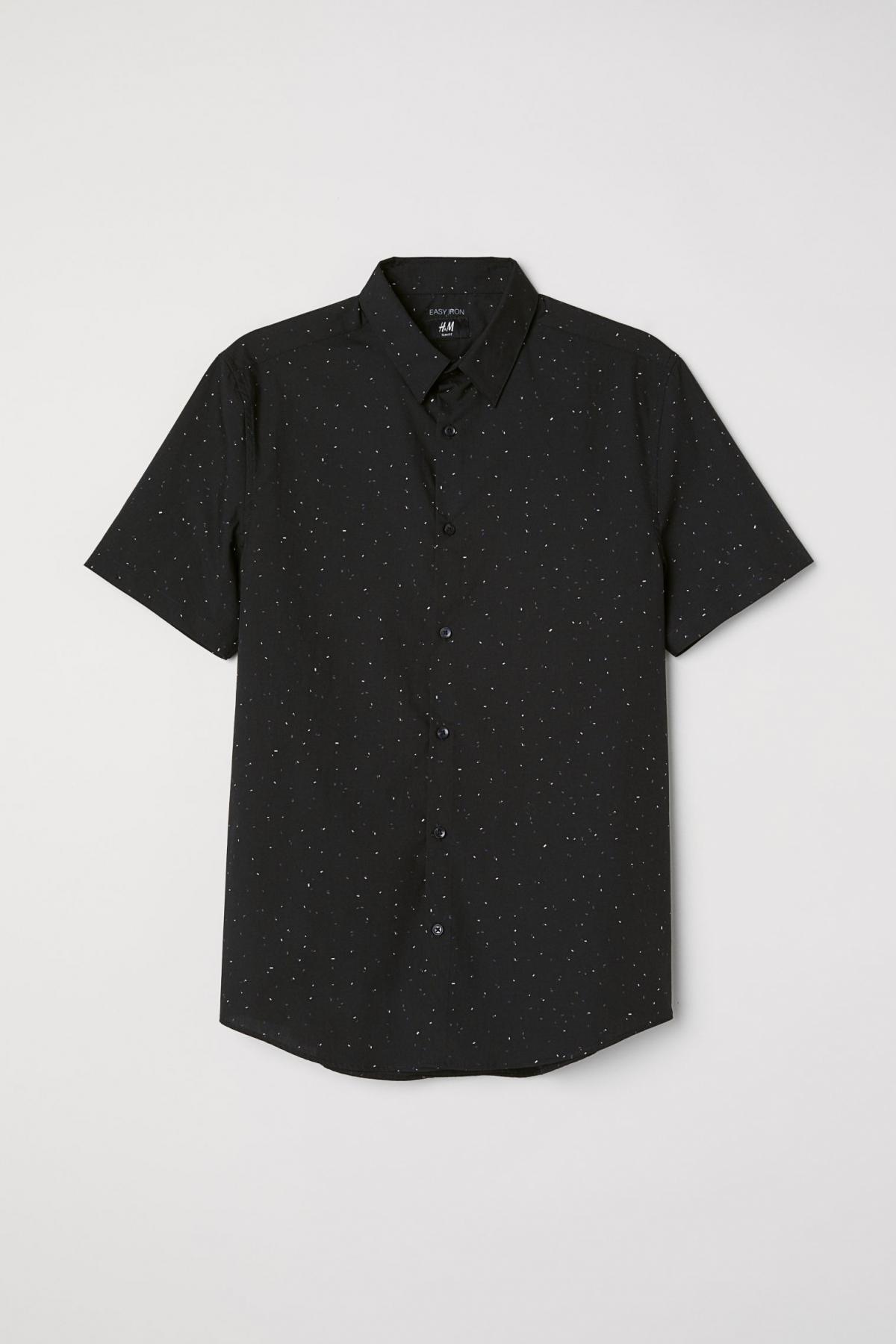 

Рубашка Slim Fit H&M s Черная