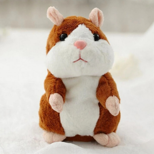 Мягкая интерактивная игрушка Хомяк повторяшка Kronos Toys разговаривает ...