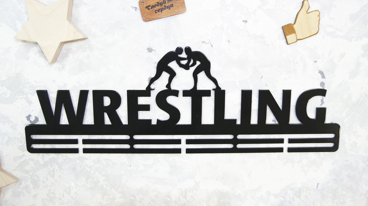 

Медальница из металла "WRESTLING / БОРЬБА"
