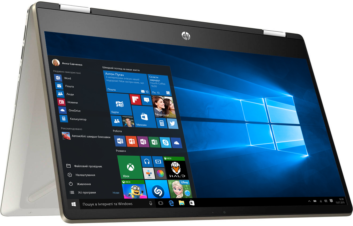 

Ноутбук HP Pavilion x360 Convertible 14-dw0006ur (1S7P3EA) Gold