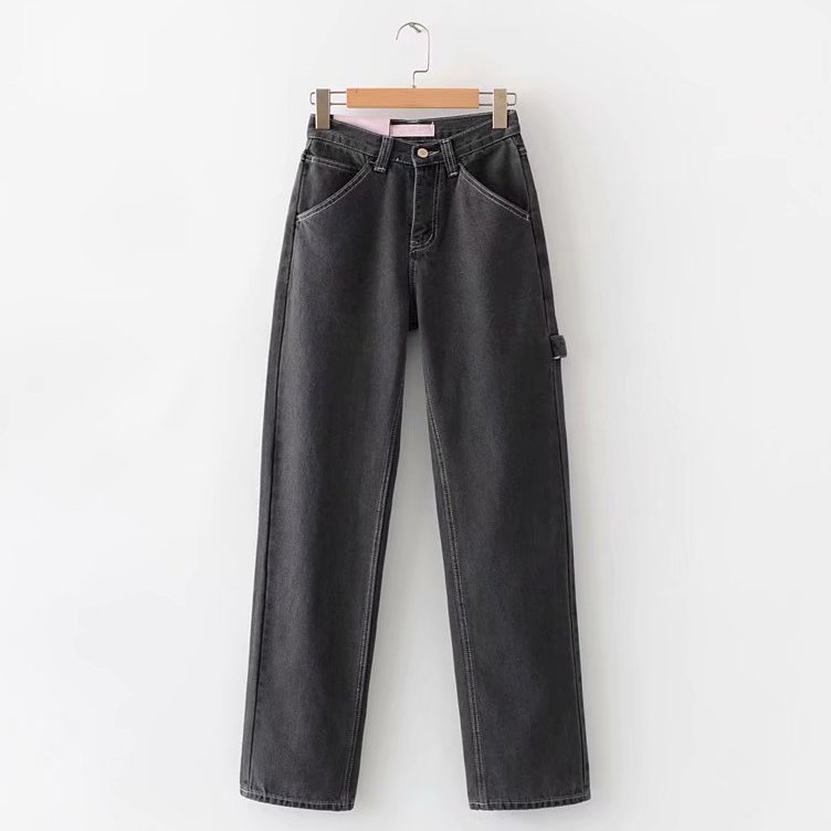 

Джинсы женские широкие с контрастной строчкой Vast Berni Fashion (L) Черный