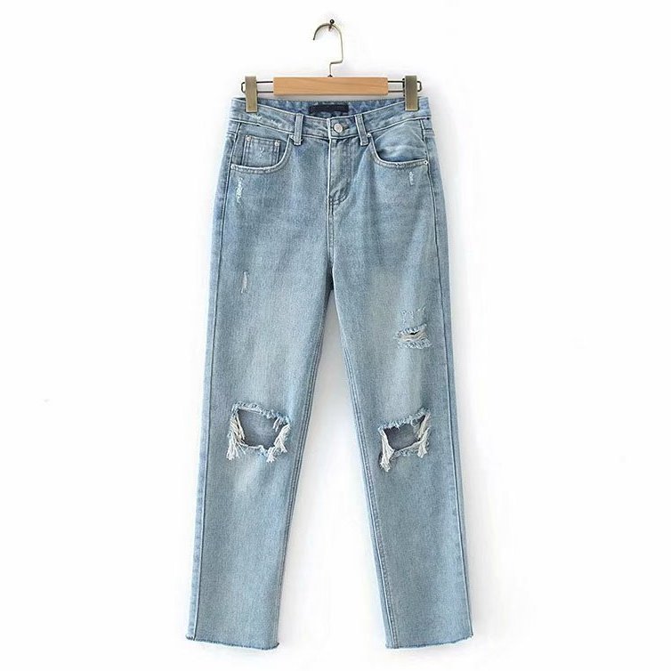 

Джинсы женские distressed Ease, голубой Berni Fashion (S) Голубой