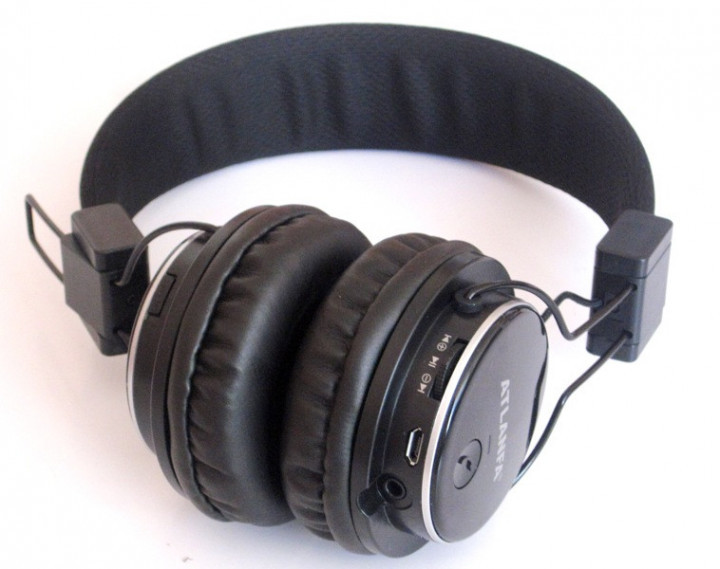

Беспроводные Bluetooth наушники Atlanfa AT-7611 c MP3 плеер, FM радио приемником и микрофоном черные