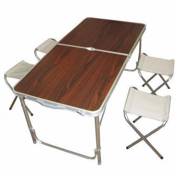 

Туристический складной раскладной стол трансформер для пикника из алюминиевого сплава 4 стула