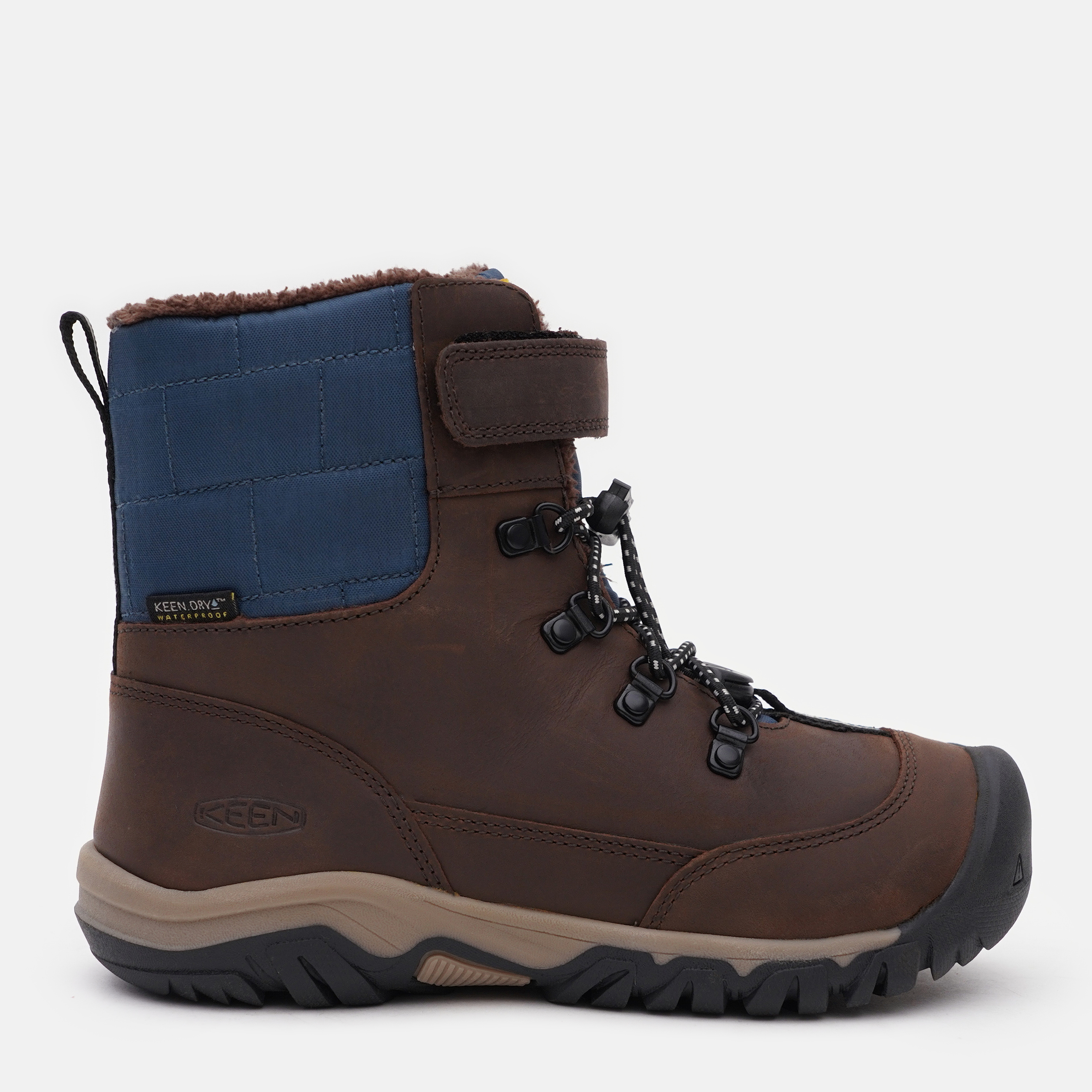 Акція на Підліткові зимові черевики для хлопчика Keen Greta Boot WP 1026642 35 (3US) 21.6 см Коричневий/Блакитний від Rozetka