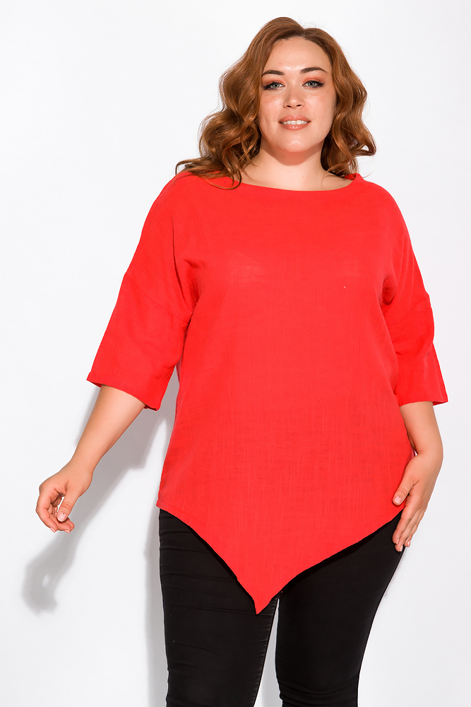 

Блуза с асимметричным низом Time of Style 120PFL070085 XXXL Алый