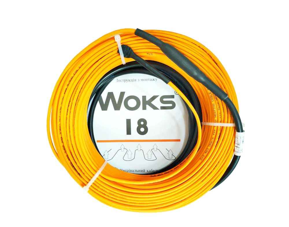 

Электрический теплый пол кабель Woks-18 1290 Вт 72м (двухжильный)