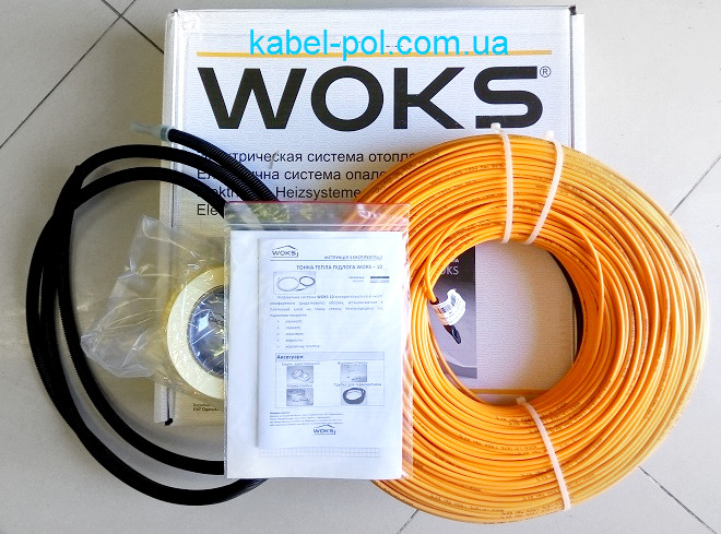 

Электрический теплый пол кабель Woks-18 160 Вт 8м (двухжильный)