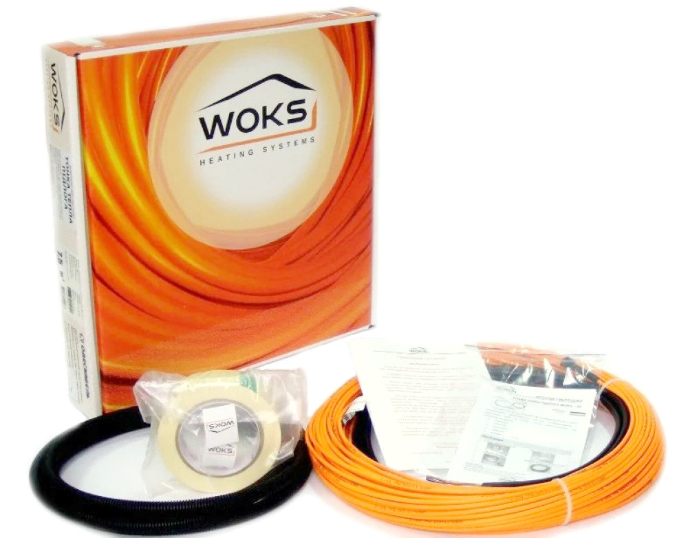

Электрический теплый пол тонкий кабель Woks-10 350 Вт 37м (двухжильный)