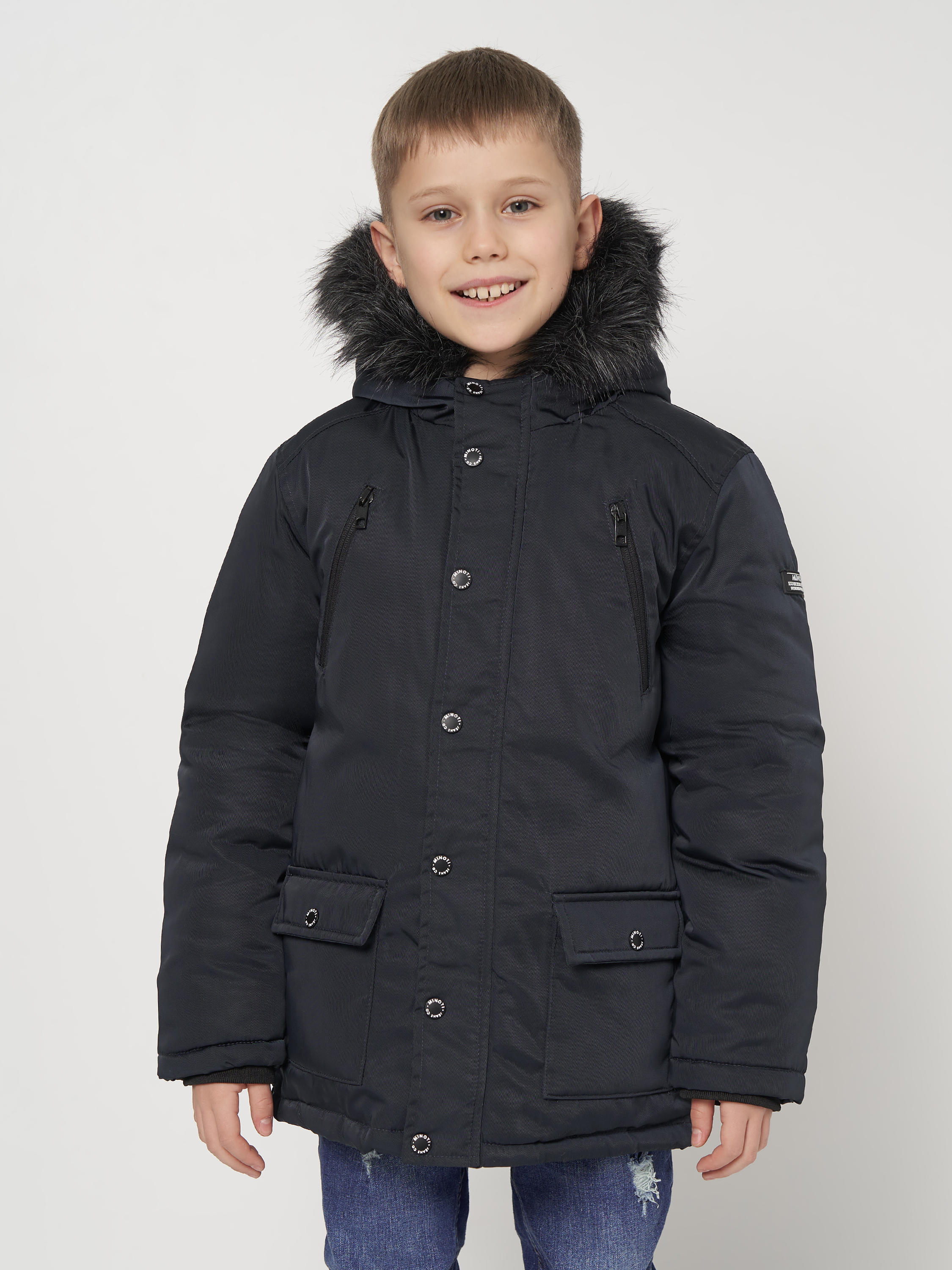 Акция на Дитяча зимова куртка для хлопчика Minoti 11COAT 20 37383JNR 110-116 см Темно-синя от Rozetka
