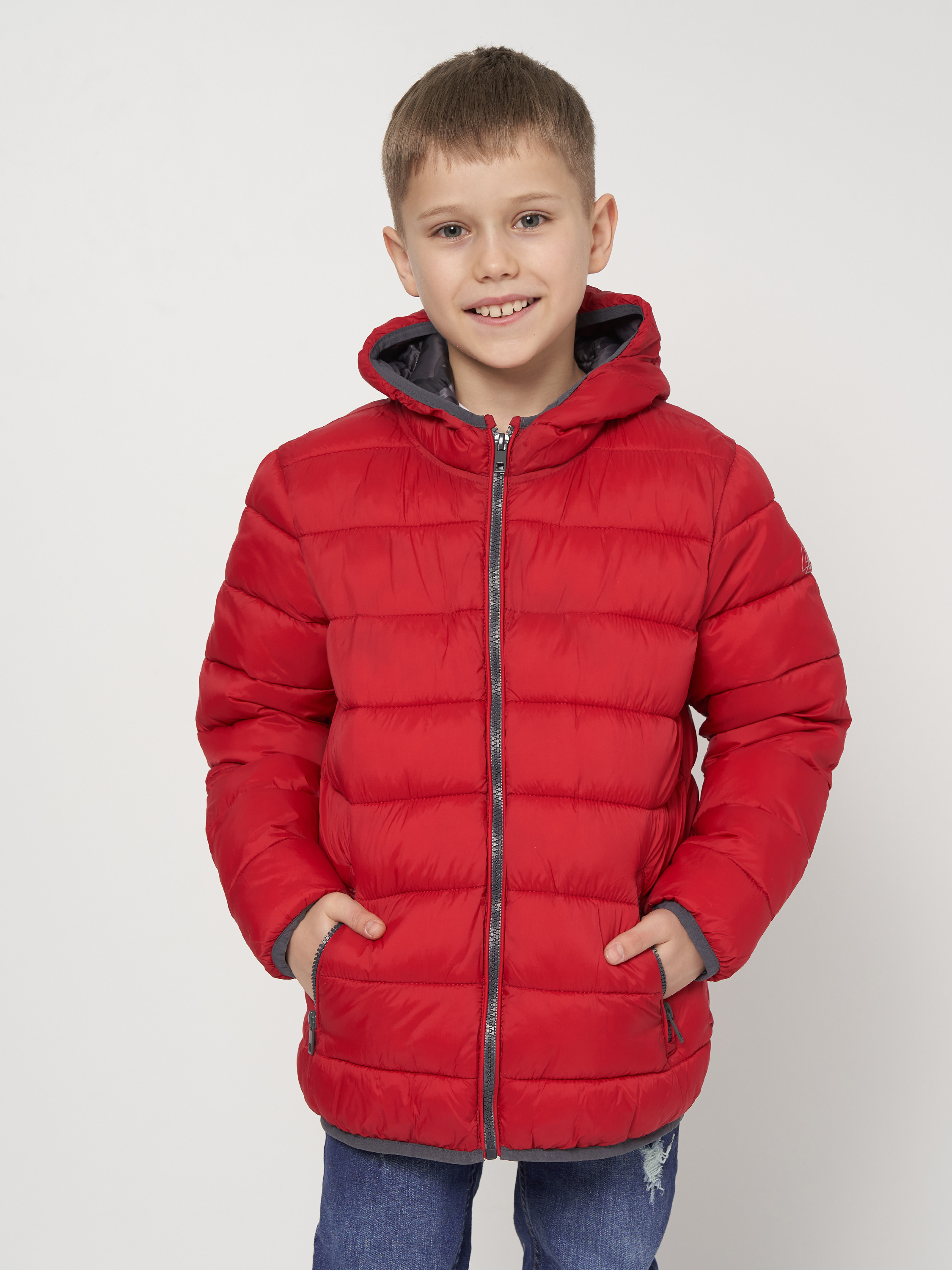 Акція на Дитяча демісезонна куртка для хлопчика Minoti 11COAT 6 37369TEN 128-134 см Червона від Rozetka