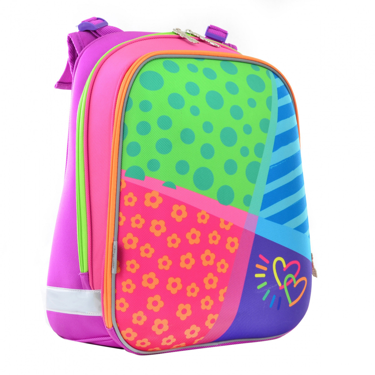 

Рюкзак школьный каркасный 1 Вересня H-12 Bright colors, 38*29*15