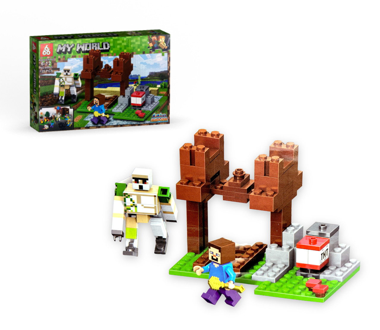 Конструктор ( Minecraft) Майнкрафт , 125 деталей (66063-1) – низкие ...