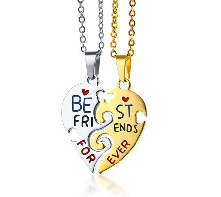 

Парные кулоны для друзей «Сердца BEST FRIENDS FOREVER»