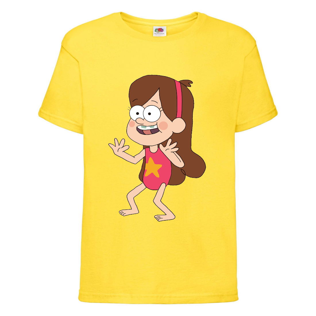 

Футболка детская Гравити Фолз Мэйбл в купальнике (Gravity Falls Maybl) желтая (GF yl-09) 164 см